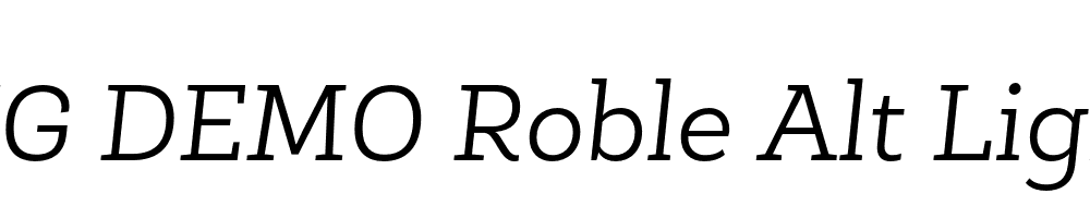  DEMO Roble Alt Light Light Italic