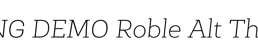  DEMO Roble Alt Thin Thin Italic