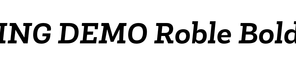  DEMO Roble Bold Bold Italic