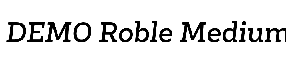  DEMO Roble Medium Medium Italic