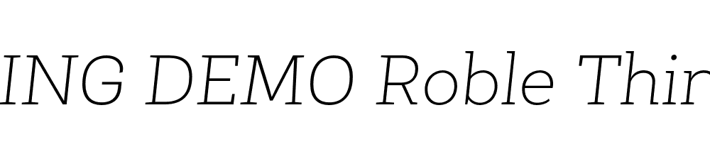  DEMO Roble Thin Thin Italic