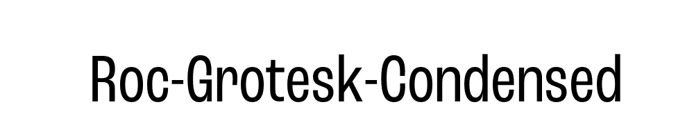 Roc-Grotesk-Condensed