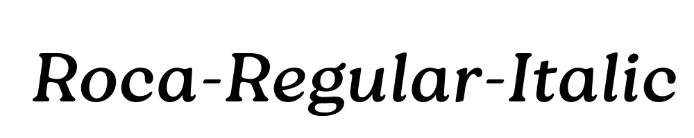 Roca-Regular-Italic