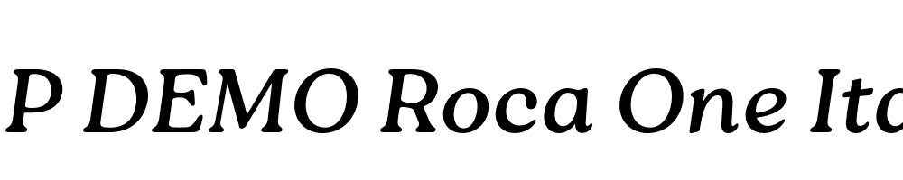 FSP DEMO Roca One Italic