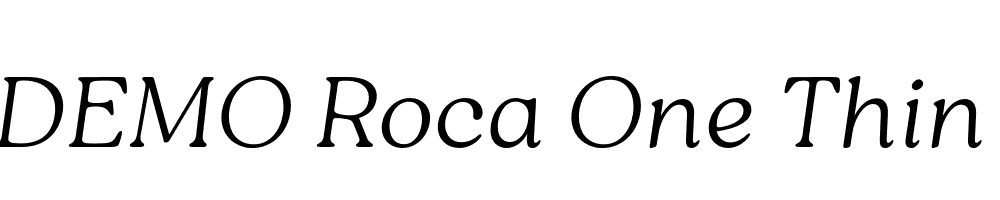 FSP DEMO Roca One Thin Italic