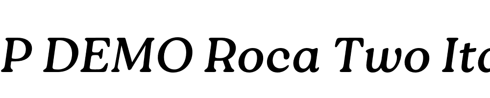 FSP DEMO Roca Two Italic