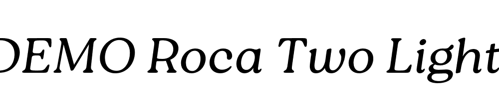 FSP DEMO Roca Two Light Italic