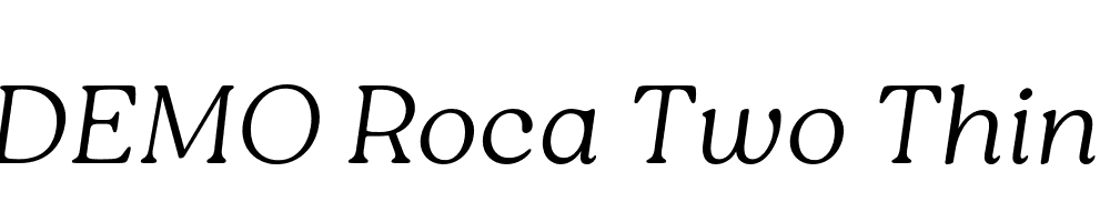 FSP DEMO Roca Two Thin Italic