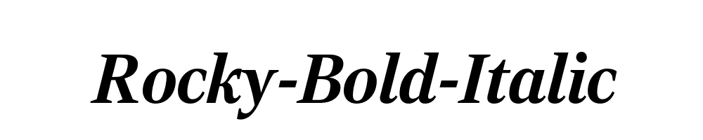 Rocky-Bold-Italic