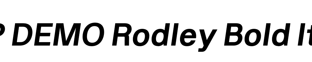 FSP DEMO Rodley Bold Italic