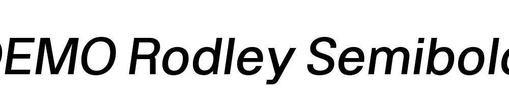 FSP DEMO Rodley Semibold Italic