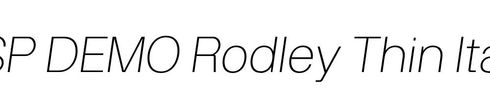 FSP DEMO Rodley Thin Italic