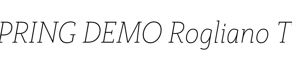  DEMO Rogliano Thin Italic