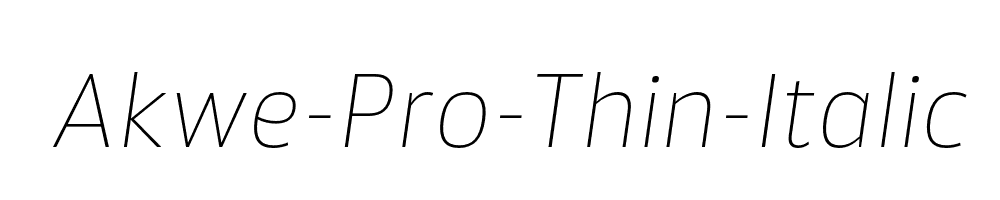 Akwe-Pro-Thin-Italic