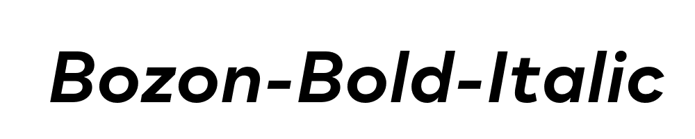 Bozon-Bold-Italic