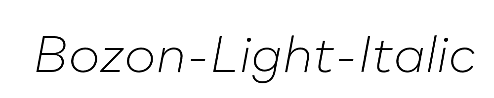 Bozon-Light-Italic