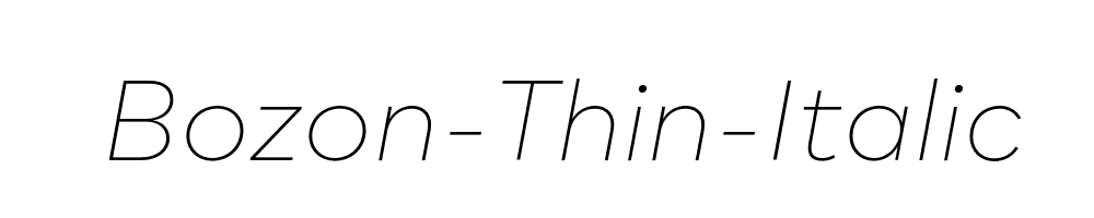 Bozon-Thin-Italic