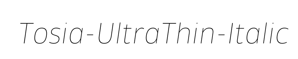 Tosia-UltraThin-Italic