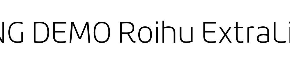  DEMO Roihu ExtraLight Regular