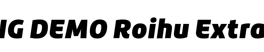  DEMO Roihu ExtraBlack Italic