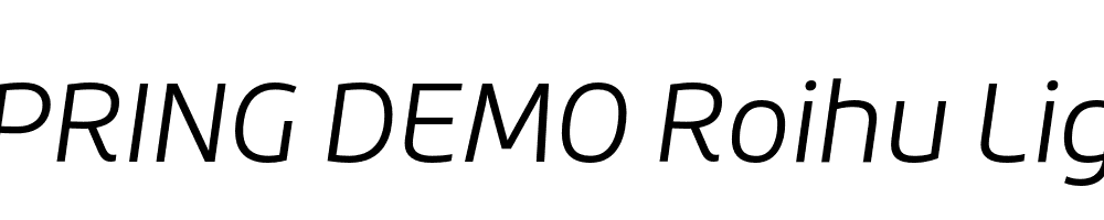  DEMO Roihu Light Italic