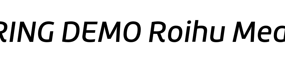  DEMO Roihu Medium Italic