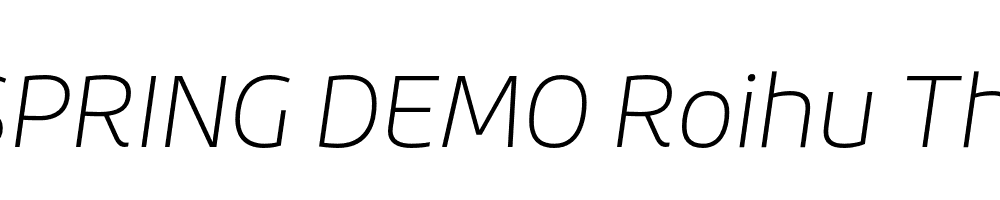  DEMO Roihu Thin Italic