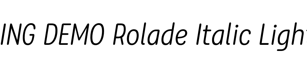  DEMO Rolade Italic Light Regular