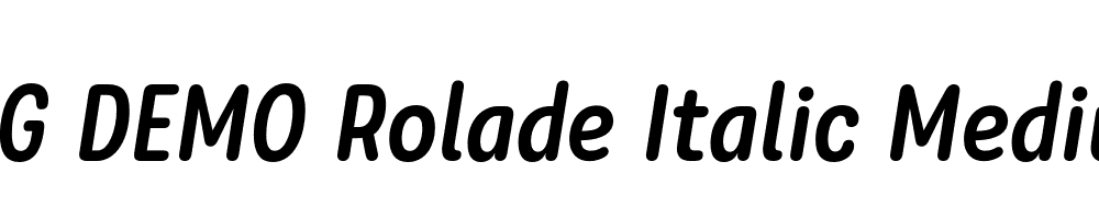  DEMO Rolade Italic Medium Regular