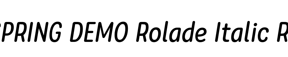  DEMO Rolade Italic Regular