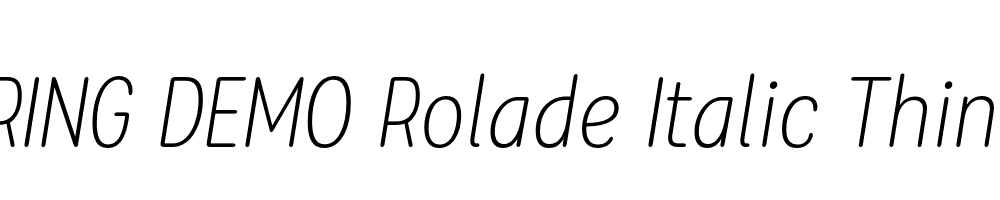  DEMO Rolade Italic Thin Regular