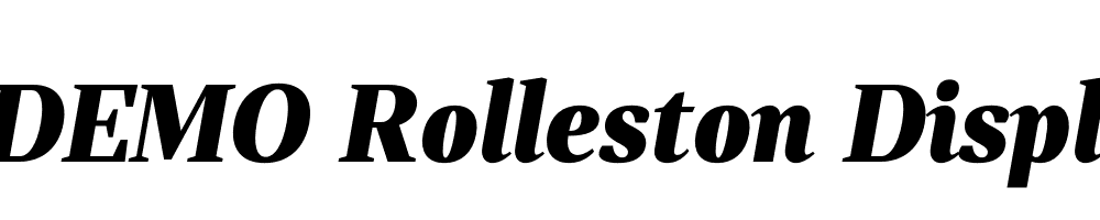  DEMO Rolleston Display ExtBd Italic