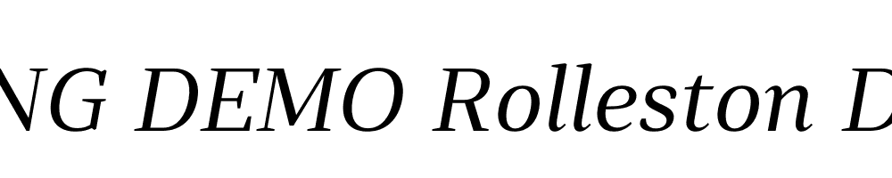  DEMO Rolleston Display Italic