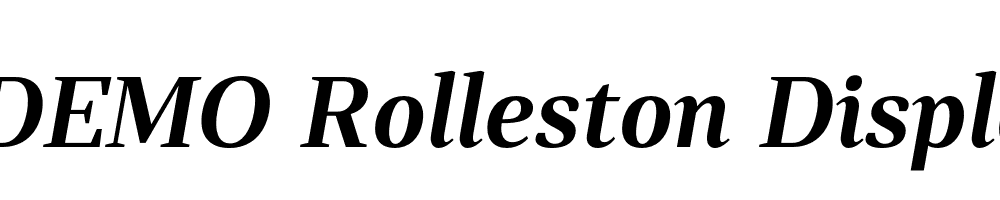  DEMO Rolleston Display SemBd Italic