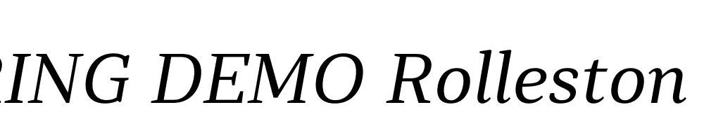  DEMO Rolleston Title Italic