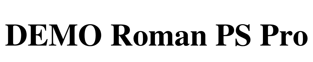 FSP DEMO Roman PS Pro Bold