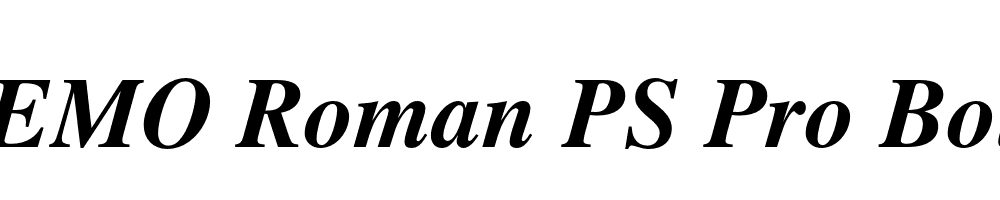 FSP DEMO Roman PS Pro Bold Italic