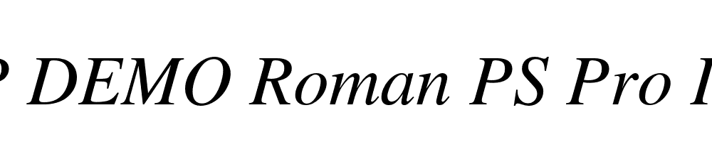 FSP DEMO Roman PS Pro Italic