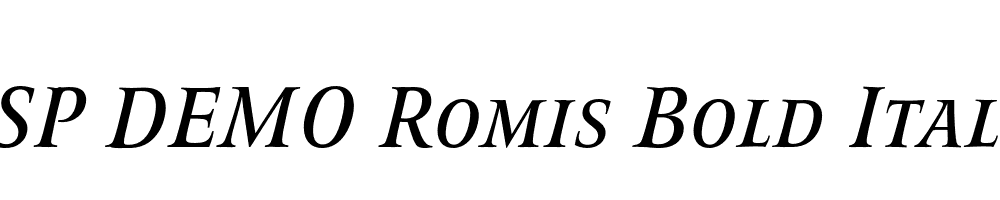 FSP DEMO Romis Bold Italic