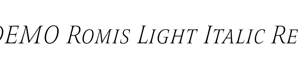 FSP DEMO Romis Light Italic Regular