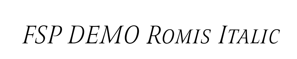 FSP DEMO Romis Italic