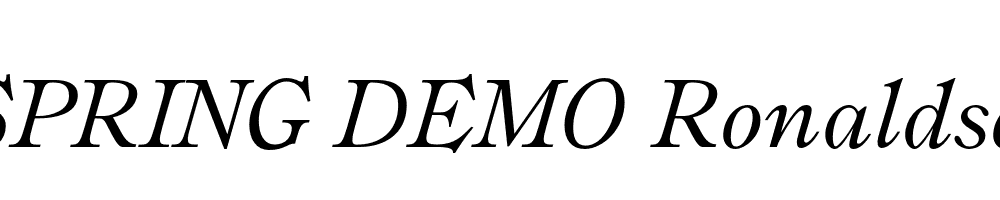  DEMO Ronaldson Italic