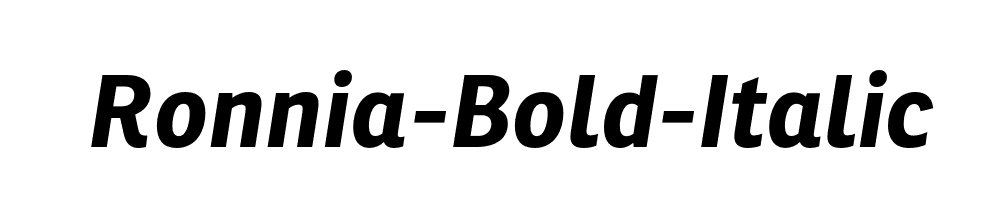 Ronnia-Bold-Italic