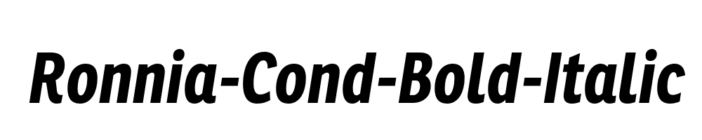 Ronnia-Cond-Bold-Italic