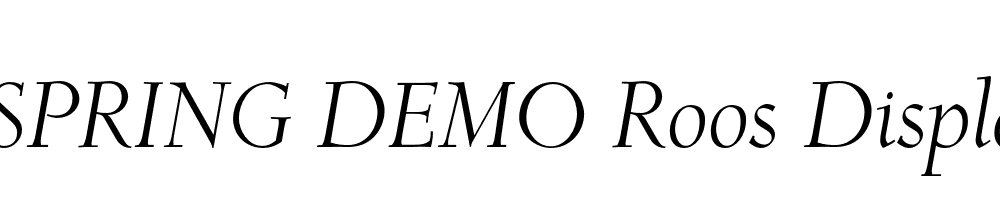  DEMO Roos Display Italic