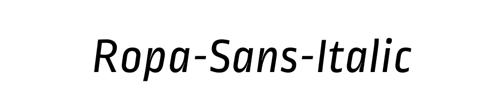 Ropa-Sans-Italic