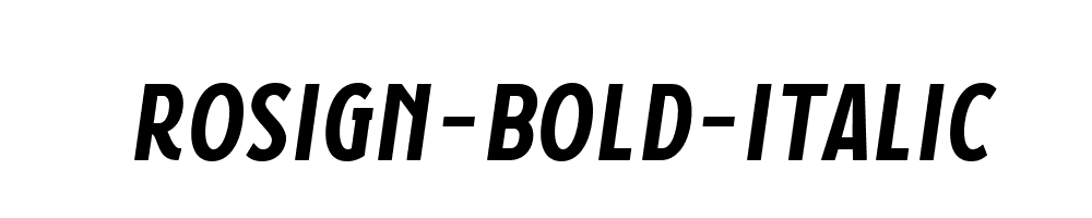 Rosign-Bold-Italic