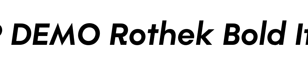 FSP DEMO Rothek Bold Italic