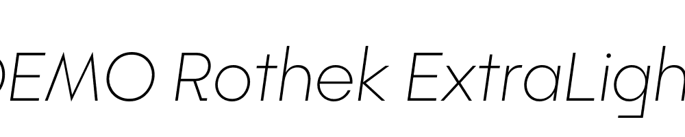 FSP DEMO Rothek ExtraLight Italic