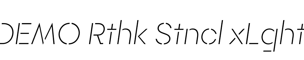 FSP DEMO Rthk Stncl xLght Italic